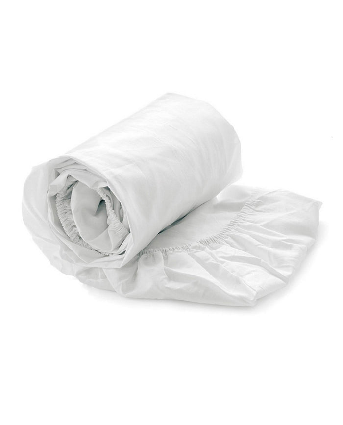 Yellow Hoeslaken Katoen Perkal 40cm Hoekhoogte optic white