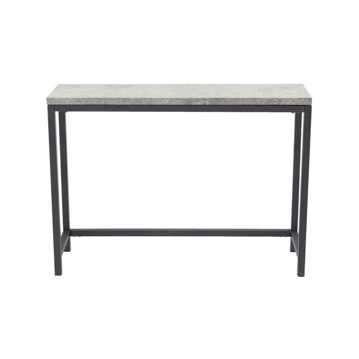 Hioshop Rise sidetable 30x110 cm beton decor, zwart.