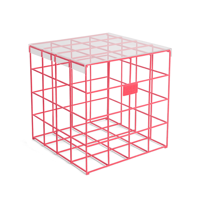 Bold Monkey Cage Fight Square roze bijzettafel