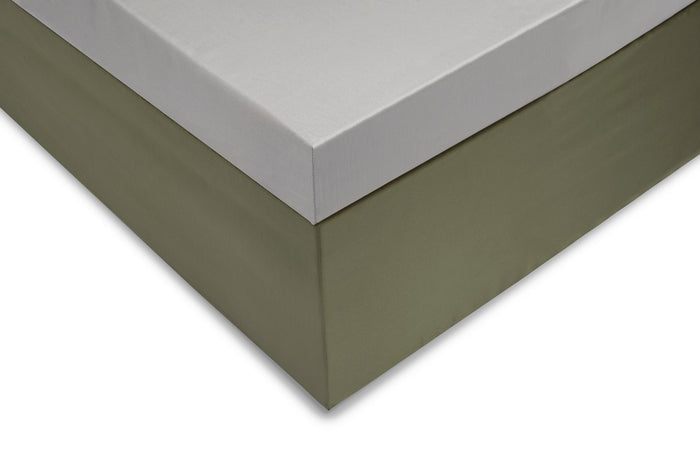 Zo home Satinado Topper Hoeslaken Katoen Satijn - ash grey
