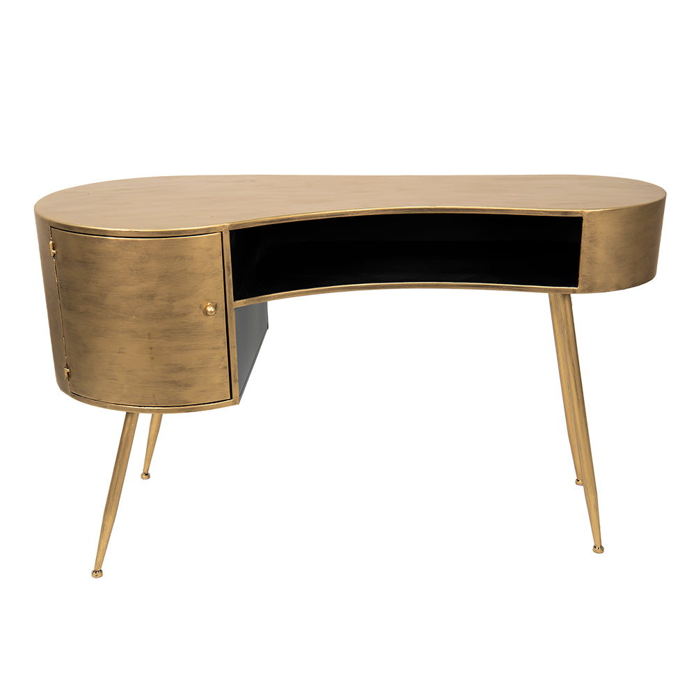 Clayre & Eef Bureautafel 120x50x70 cm Goudkleurig Ijzer Bureau