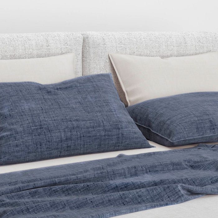 Zo Home Lino Kussensloop Linnen Look urban blue