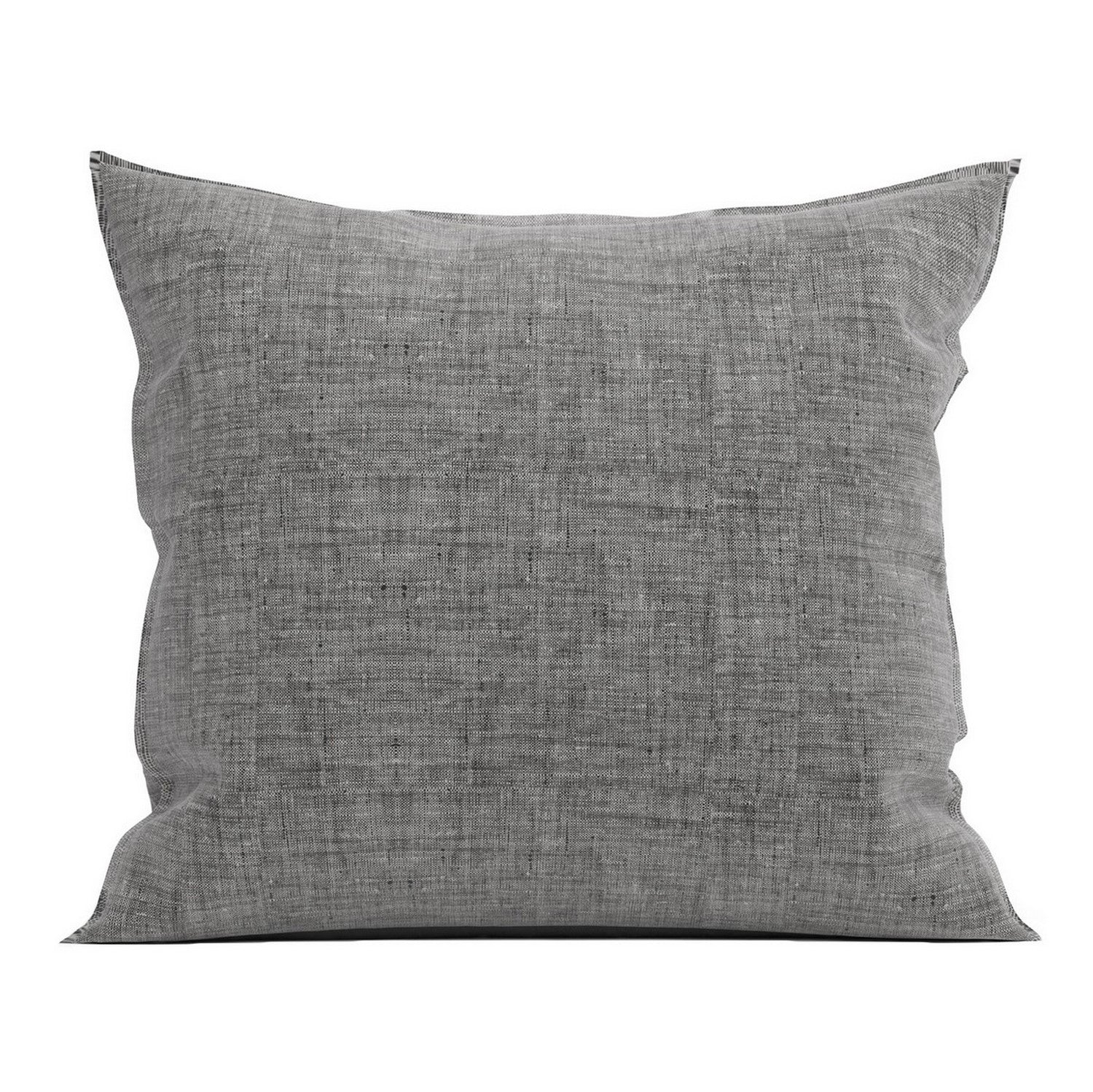 Zo Home Lino Kussensloop Linnen Look - dark grey 80x80cm