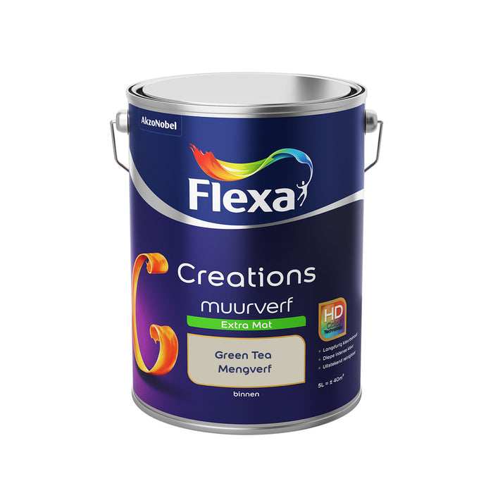 Flexa Creations - Muurverf Extra Mat - Green Tea - 5 liter