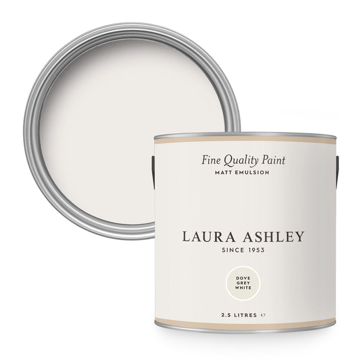 Laura Ashley Dove Grey White Muurverf - 2,5 Liter - Grijs - Mat