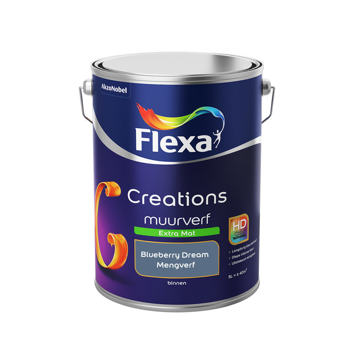 Flexa Creations - Muurverf Extra Mat - Blueberry Dream - 5 liter