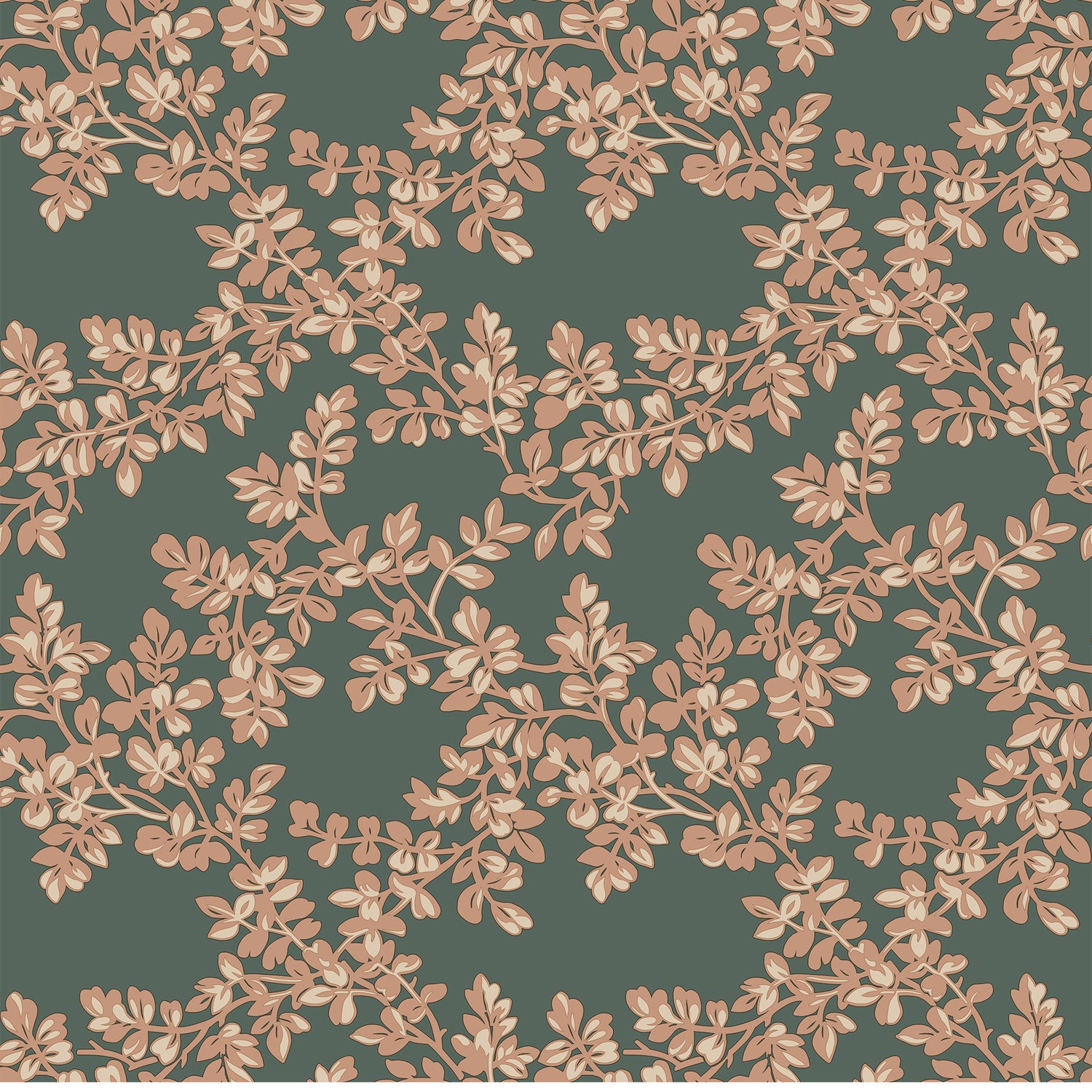 Laura Ashley Burnham Behang - Planten - 10mx52cm - Grijs