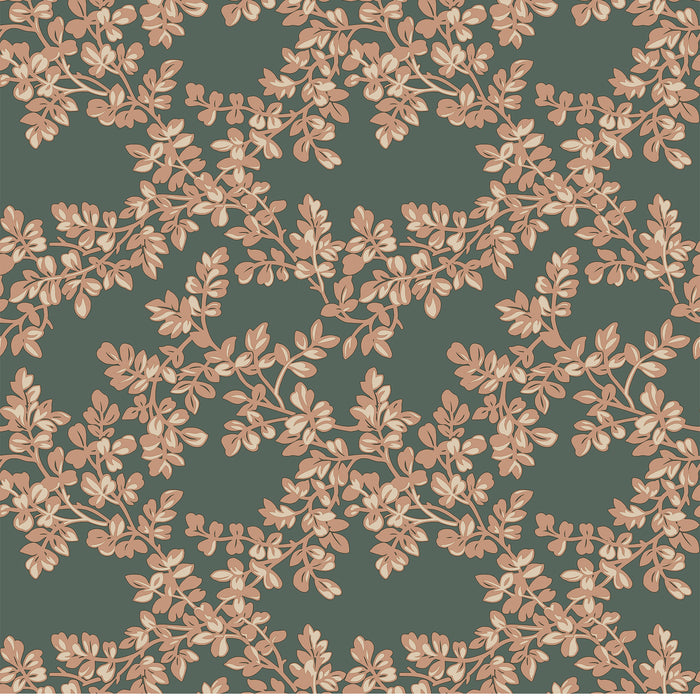 Laura Ashley Burnham Behang - Planten - 10mx52cm - Grijs