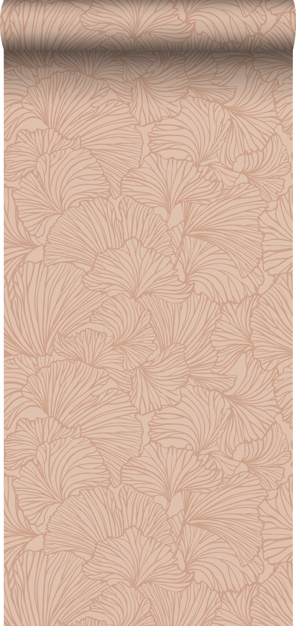 ESTAhome behang ginkgo bladeren licht terracotta - 0.53 x 10.05 m - 13