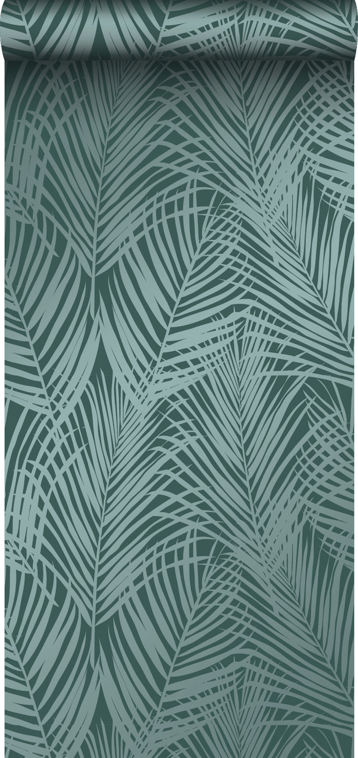 Origin Wallcoverings behang palmbladeren smaragd groen - 0,53 x 10,05