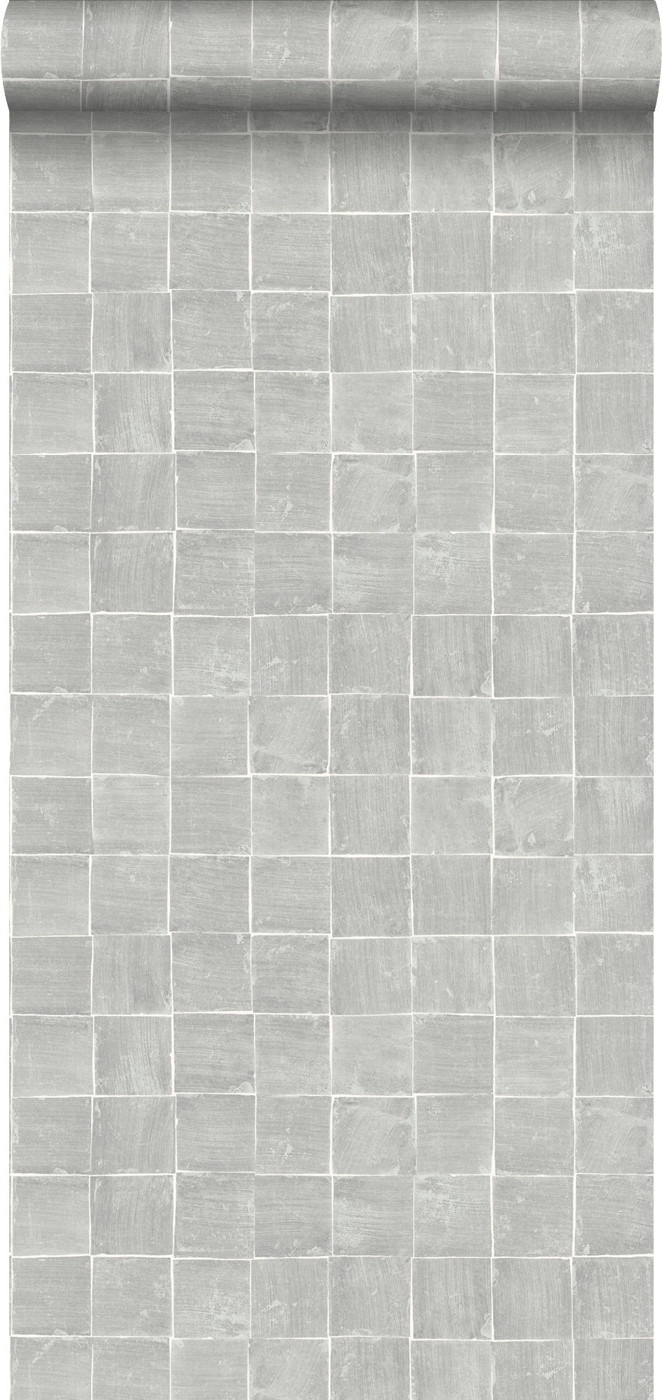 ESTAhome behang tegelmotief grijs - 53 cm x 10,05 m - 148317