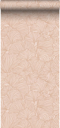 ESTAhome behang ginkgo bladeren terracotta roze - 0.53 x 10.05 m - 139