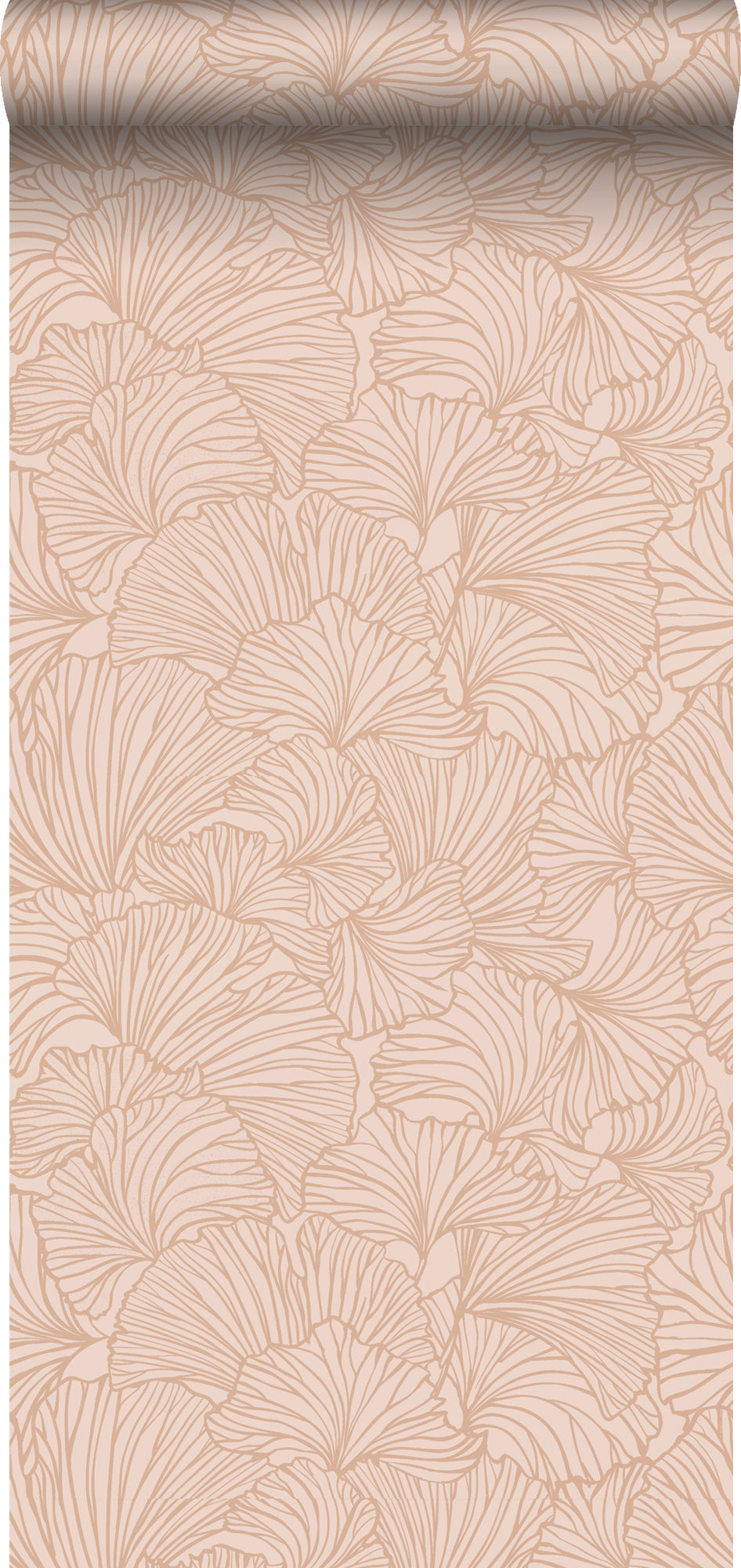 ESTAhome behang ginkgo bladeren terracotta roze - 0.53 x 10.05 m - 139