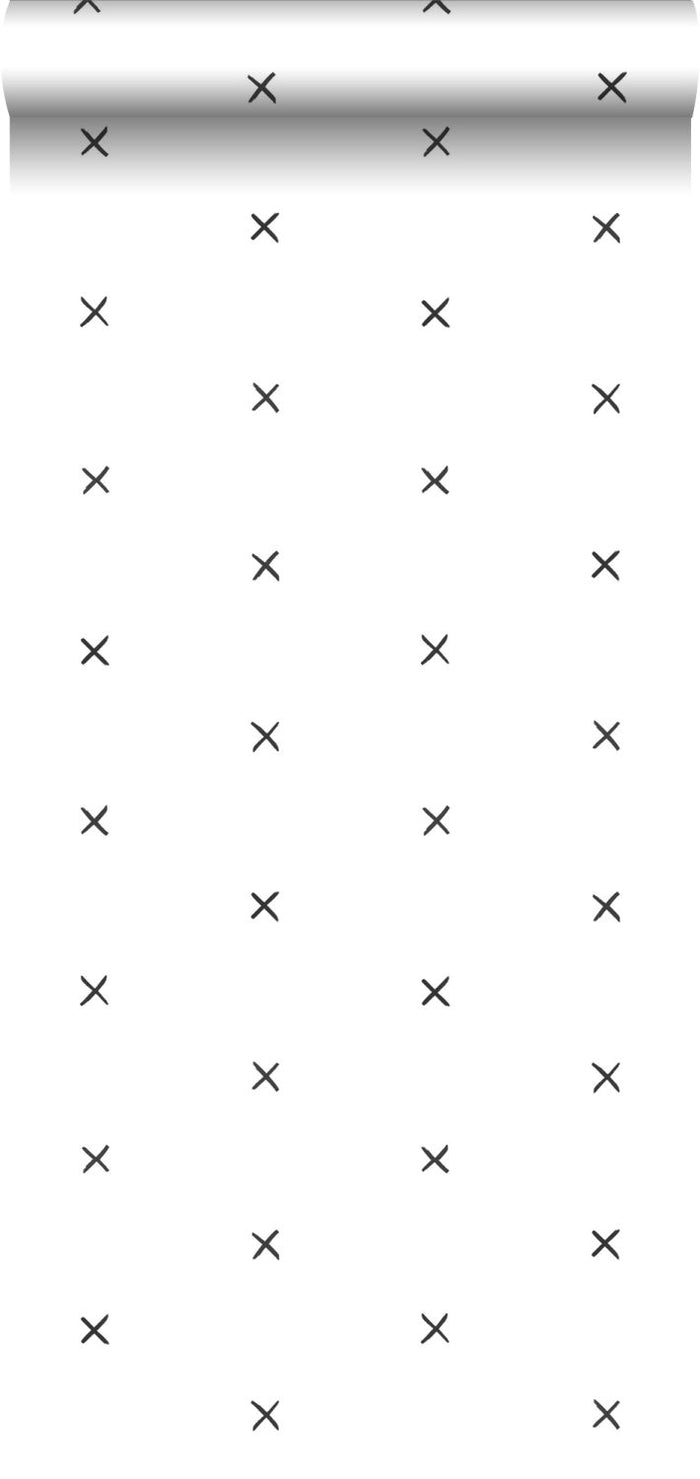 ESTAhome behang grafisch motief zwart wit - 0,53 x 10,05 m - 139068