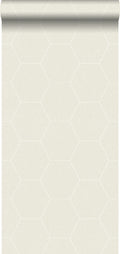 ESTAhome behang hexagon beige - 0,53 x 10,05 m - 148749