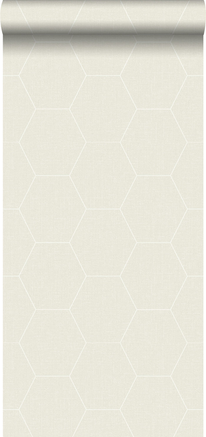 ESTAhome behang hexagon beige - 0,53 x 10,05 m - 148749