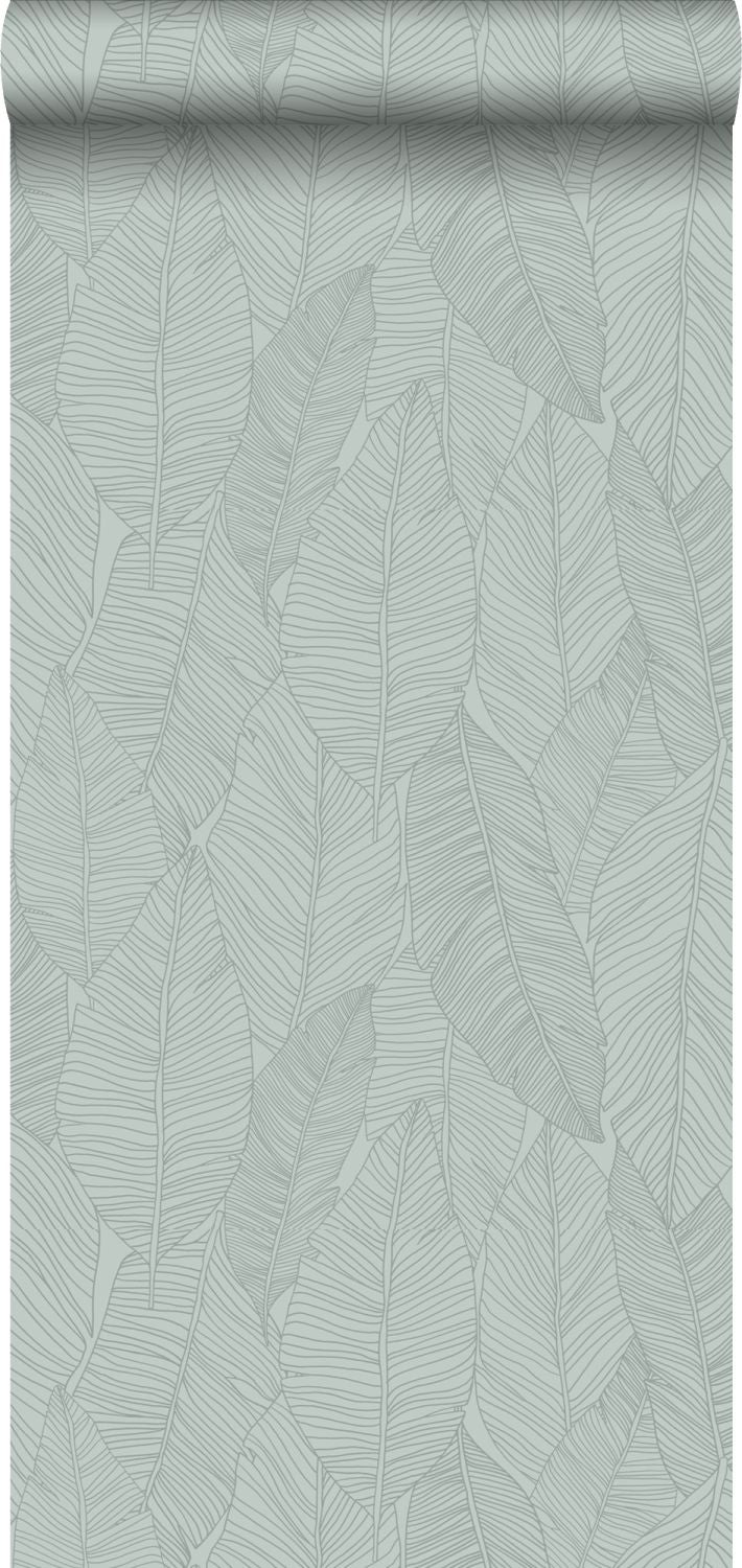 Origin Wallcoverings behang bladeren lichtblauw - 0,53 x 10,05 m - 347