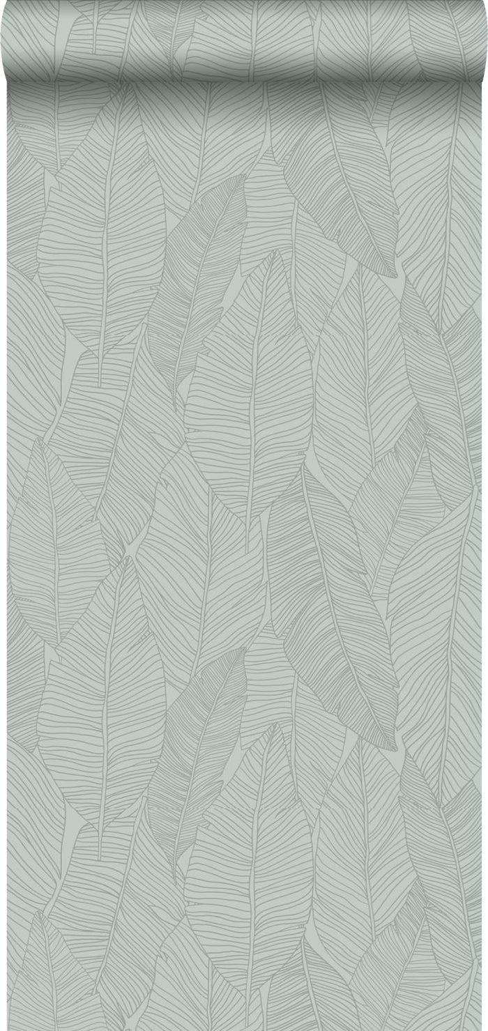 Origin Wallcoverings behang bladeren lichtblauw - 0,53 x 10,05 m - 347