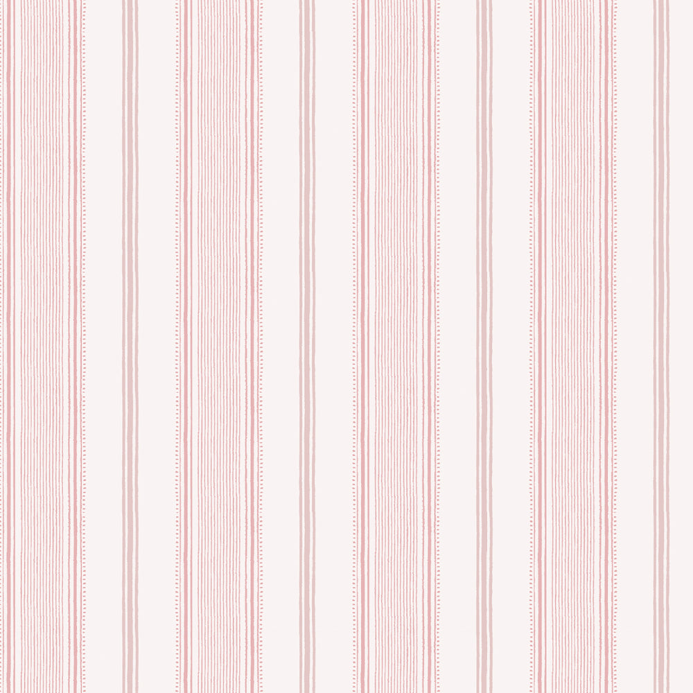 Laura Ashley Heacham Stripe Behang - Streep - 10mx52cm - Roze