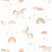 ESTAhome behang unicorns wit, zacht roze en okergeel - 53 cm x 10,05 m
