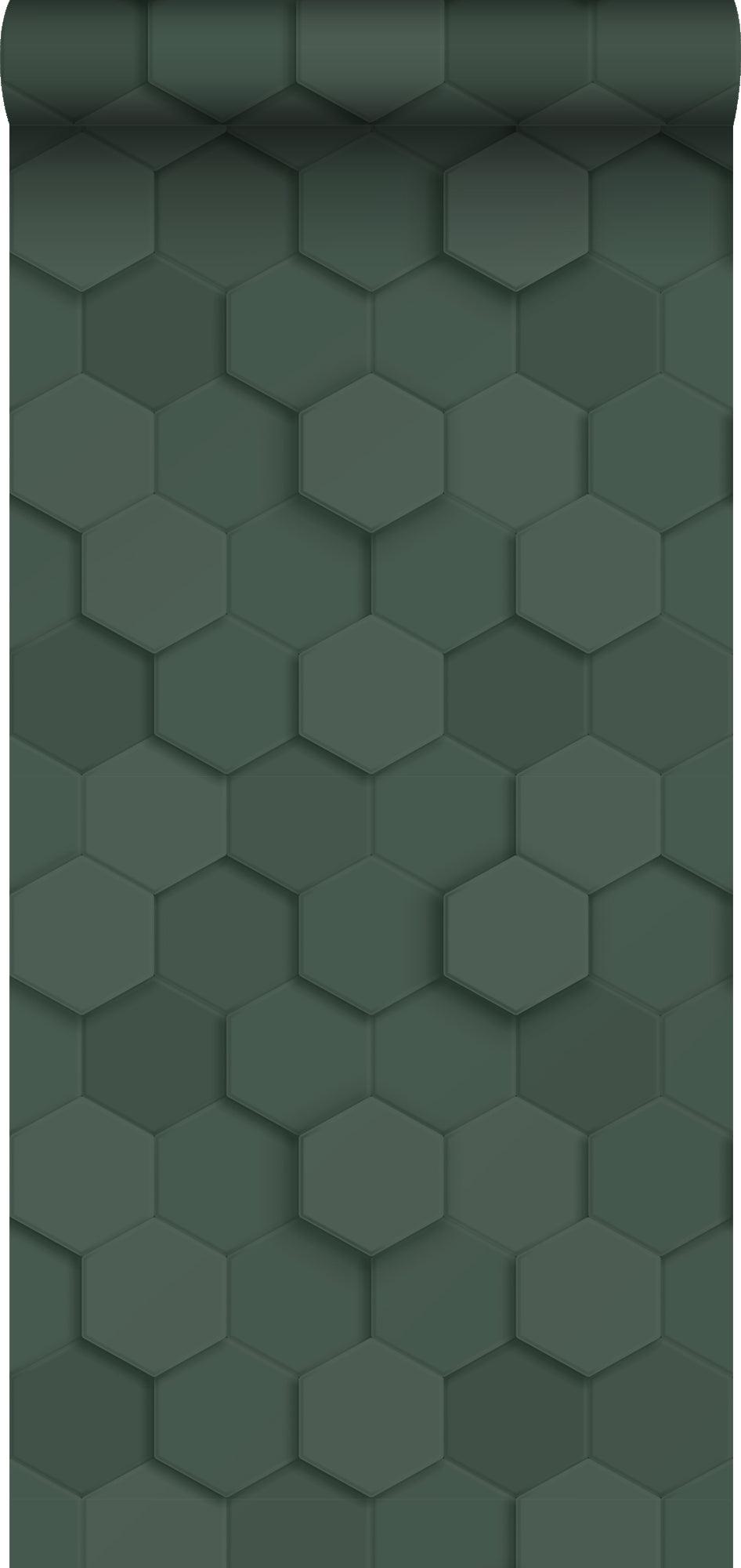Origin Wallcoverings eco-texture vliesbehang 3d hexagon motief donkerg