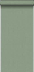 ESTAhome behang linnenstructuur jade groen - 0,53 x 10,05 m - 148745