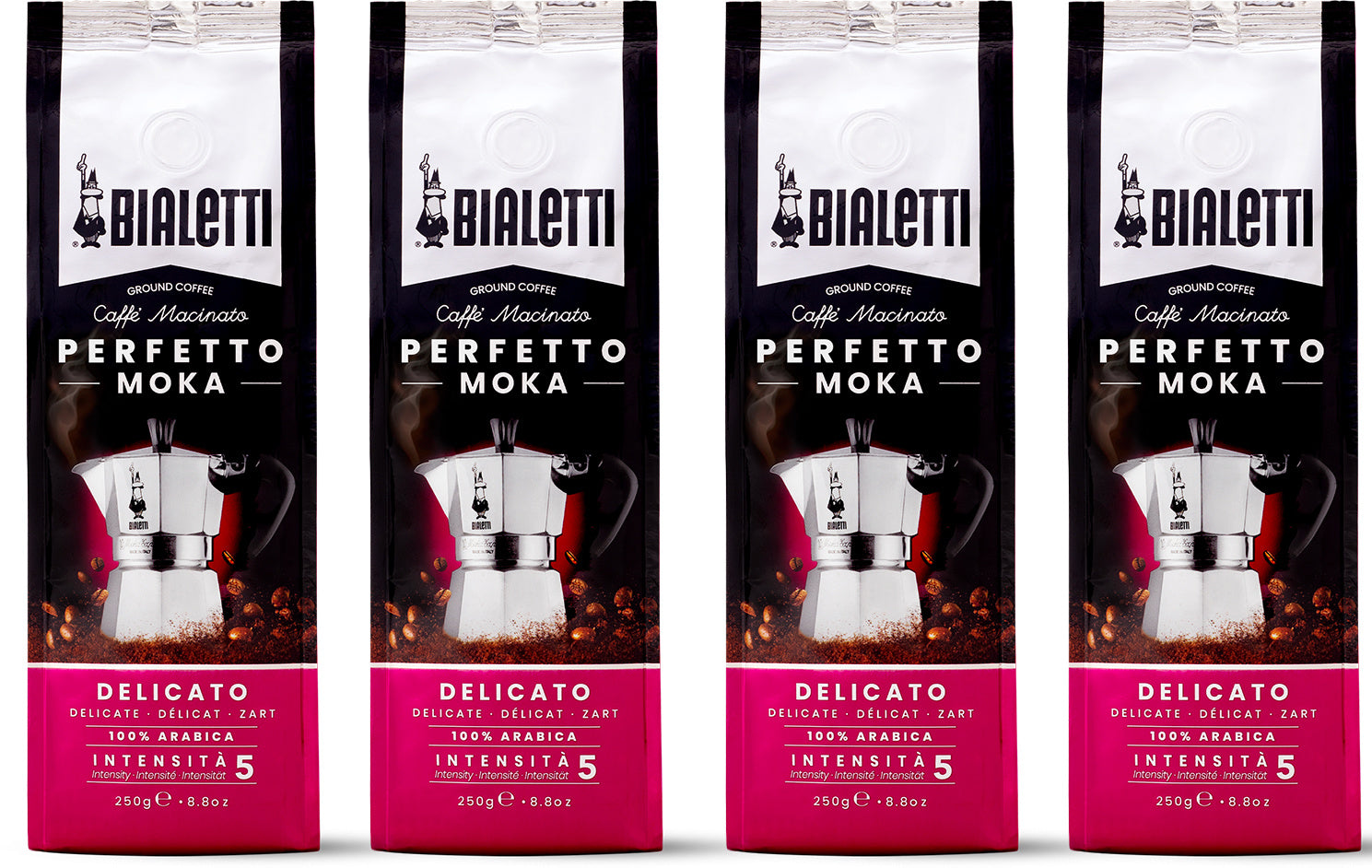 Bialetti Moka Delicato Gemalen koffie - 4 x 250 gram