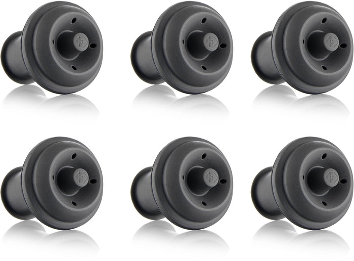 Vacu Vin Vacuüm Wijndop Grijs (6 stuks), Blister