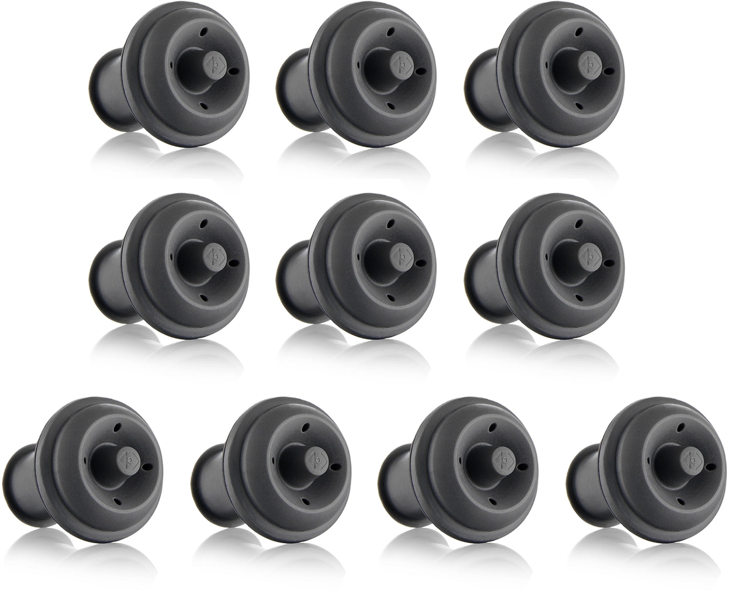 Vacu Vin Vacuum Wine Stopper Grey (10 pcs), Bag