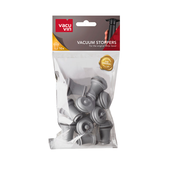 Vacu Vin Vacuum Wine Stopper Grey (10 pcs), Bag