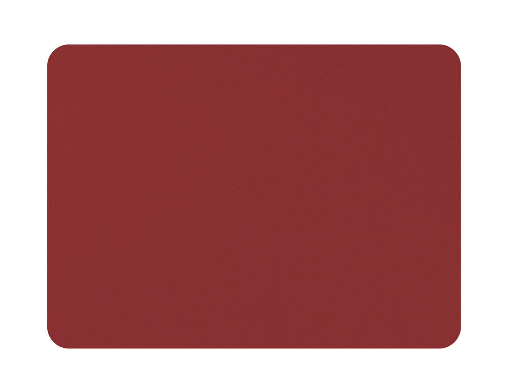 Mesapiu Placemat lederlook - Rechthoek - Rood - Set van 6