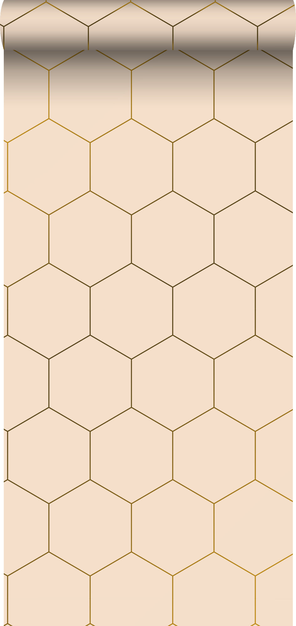 ESTAhome behang hexagon licht perzikroze - 0,53 x 10,05 m - 139226