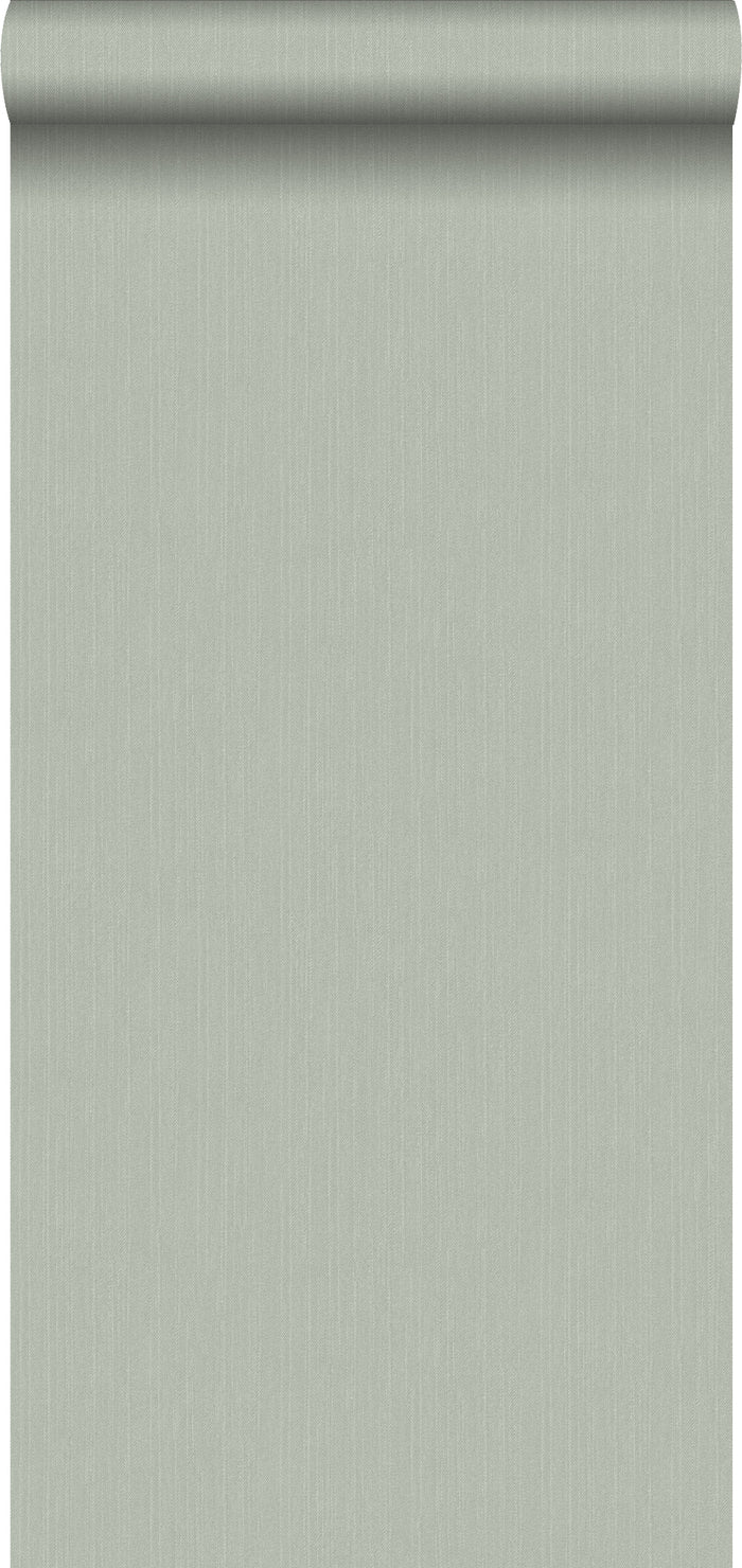 ESTAhome behang effen denim jeans structuur groen grijs - 0,53 x 10,05