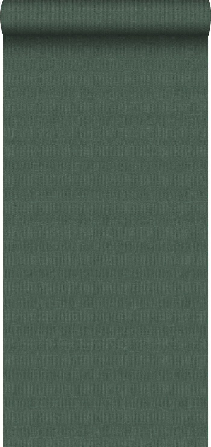 ESTAhome behang linnenstructuur vergrijsd groen - 0,53 x 10,05 m - 148