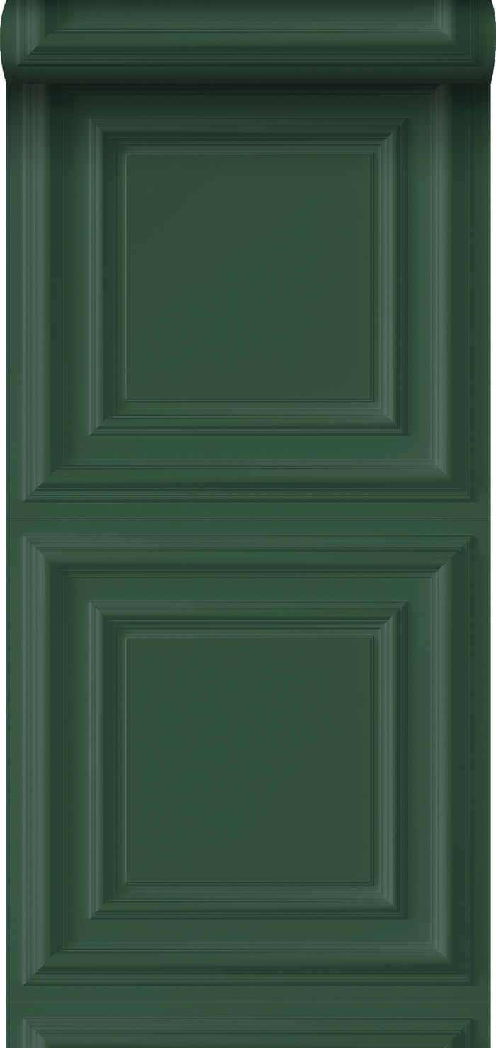 Origin Wallcoverings eco-texture vliesbehang wandpanelen donkergroen -