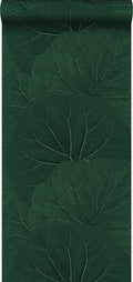 ESTAhome behang grote bladeren emerald groen - 0,53 x 10,05 m - 138997