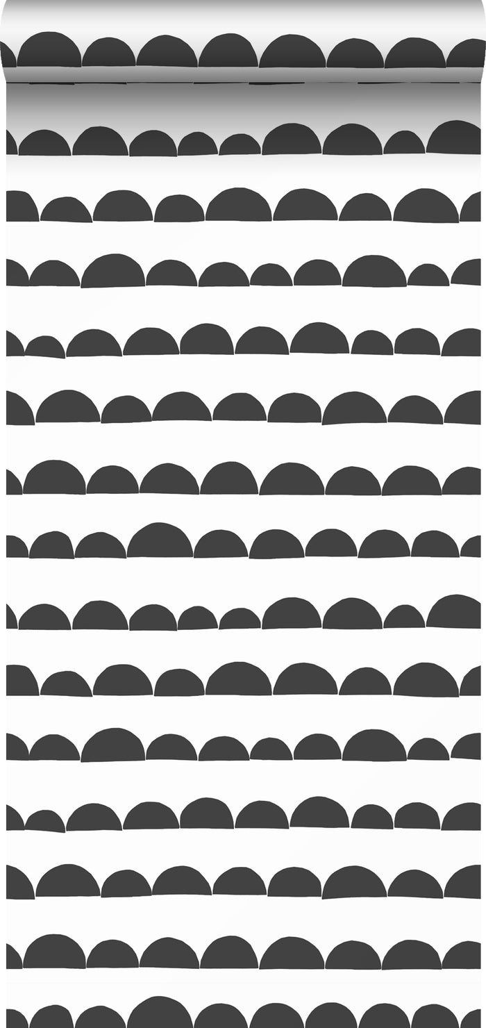 ESTAhome behang grafisch motief zwart wit - 0,53 x 10,05 m - 139268