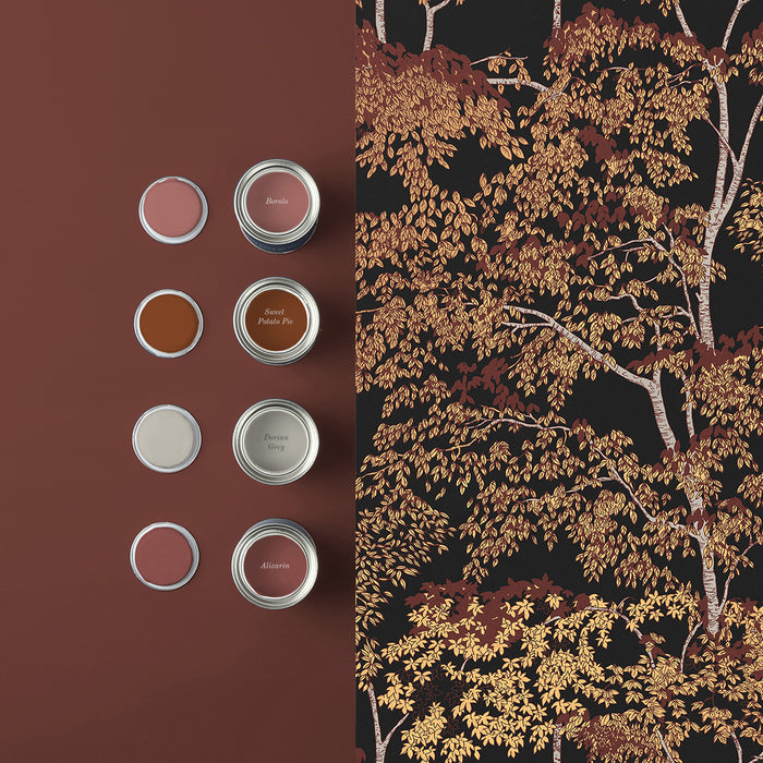 Graham & Brown Vliesbehang - Idyll Tree Alizarin - 10mx52cm