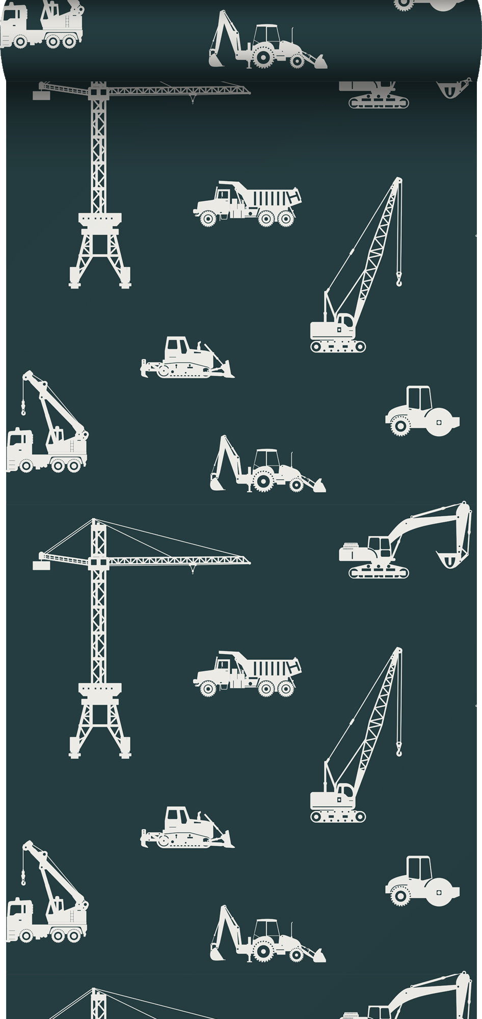 ESTAhome behang voertuigen donkerblauw en wit - 0,53 x 10,05 m - 13926