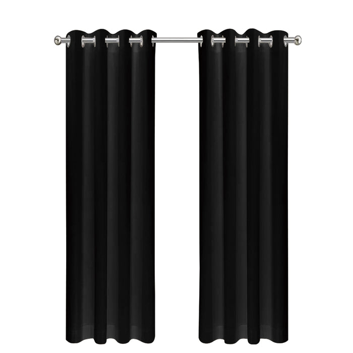 LW Collection Kant en klaar gordijnen zwart 140x225cm