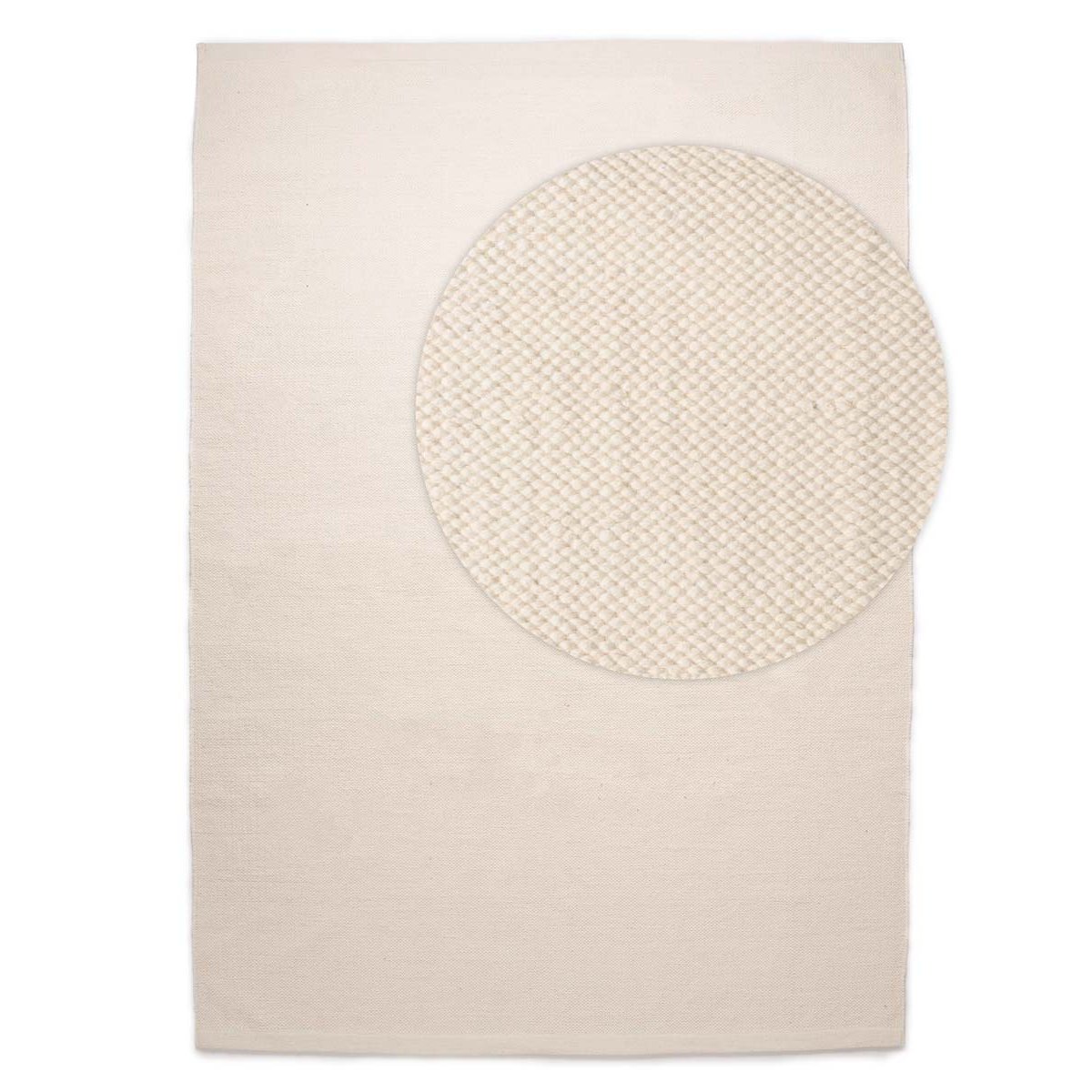 Nordic Weavers Katoen vloerkleed - Svelvik wit - 240x340 cm