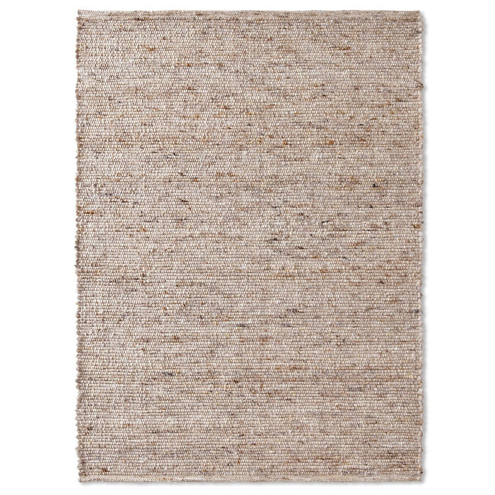 Tapeso Wollen vloerkleed - Bokn beige - 70x130 cm