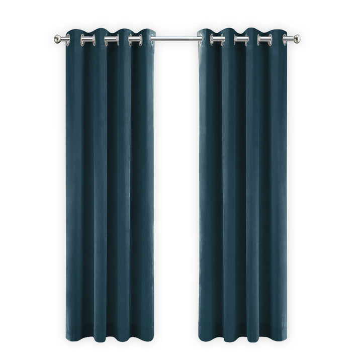 LW Collection Kant en klare gordijnen donkerblauw 140x240cm