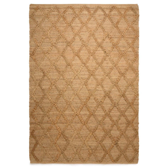Nordic Weavers Jute vloerkleed ruiten - Forde naturel - 240x340 cm