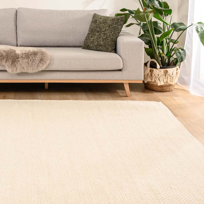 Nordic Weavers Wollen vloerkleed - Odda wit - 160x230 cm