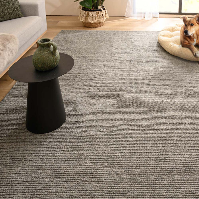 Nordic Weavers Wollen vloerkleed - Narvik grijs - 140x200 cm