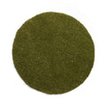 Tapeso Hoogpolig vloerkleed shaggy Trend effen rond - groen - 80 cm