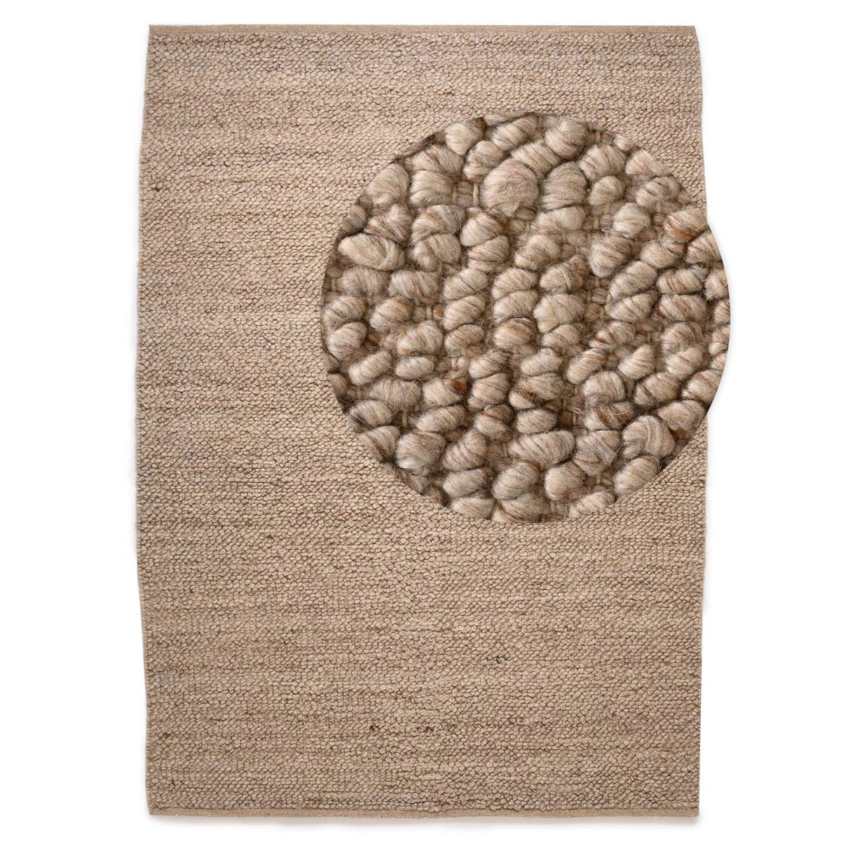 Nordic Weavers Wollen vloerkleed - Agder beige - 240x340 cm