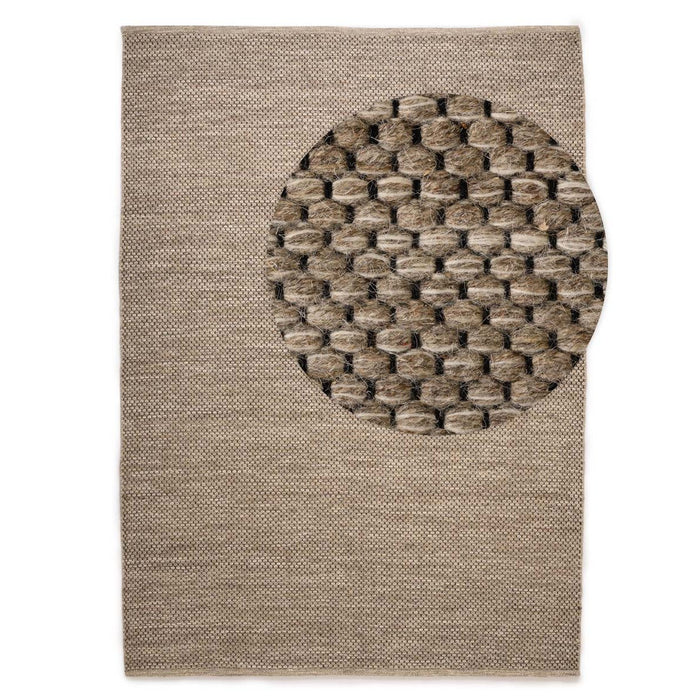Nordic Weavers Wollen vloerkleed - Odda grijs|taupe - 200x300 cm