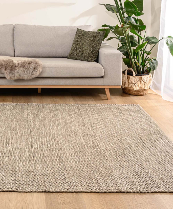 Nordic Weavers Wollen vloerkleed - Odda grijs|taupe - 200x300 cm